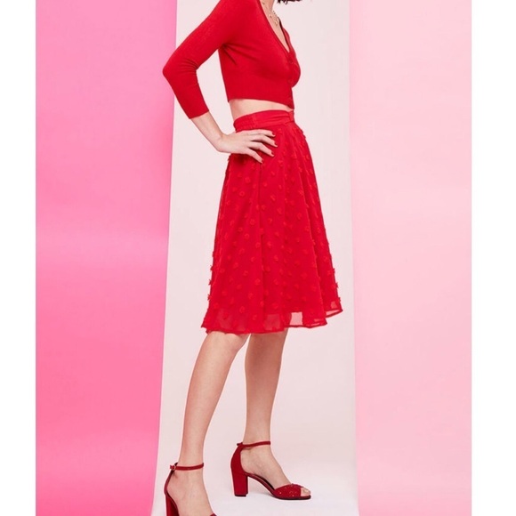 ModCloth fizzy polka dot bow waist skirt NWOT - Picture 4 of 7